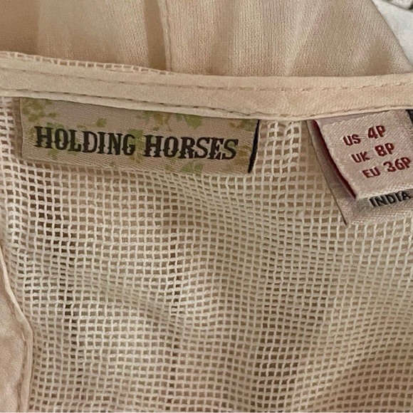 🍑☺️Anthropologie Holding Horses Soft Peach Mesh Detail Babydoll Dress🧡💌 - Picture 13 of 13